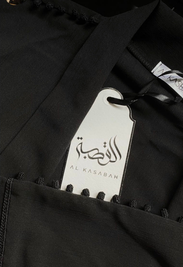 Black open abaya
